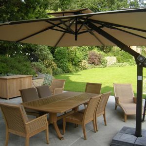 4m Square Side Arm Umbrella Hampstead