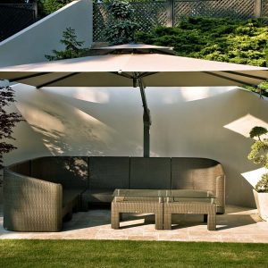 Luxury Garden Umbrella Taupe