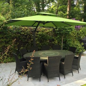 Lime Green Cantilever Garden Umbrella